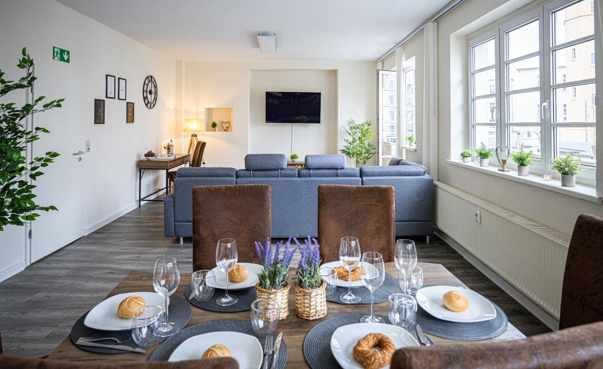 Luxus City Apartment Sauna Balkon Kueche Zentral Росток Экстерьер фото