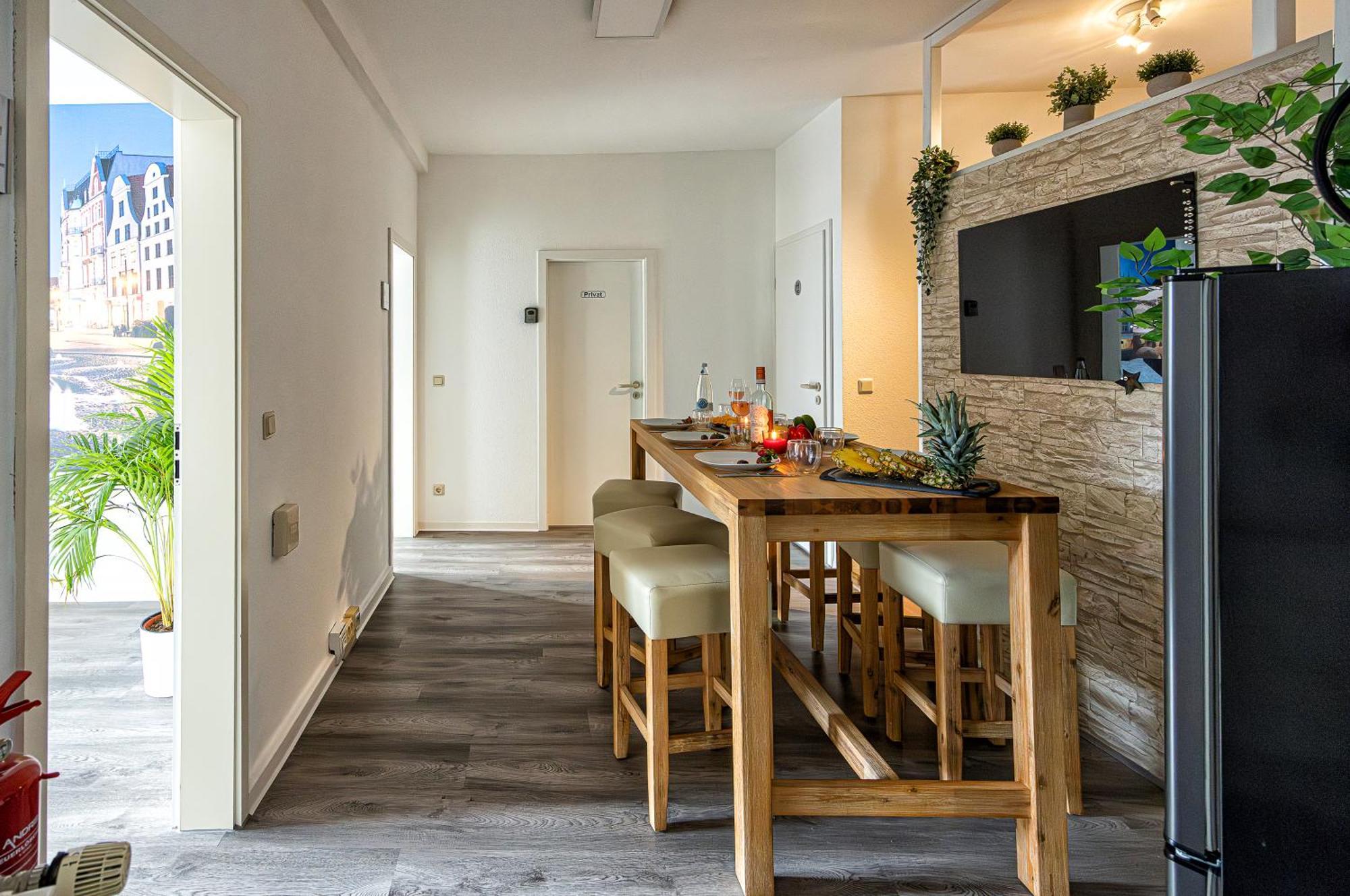 Luxus City Apartment Sauna Balkon Kueche Zentral Росток Экстерьер фото