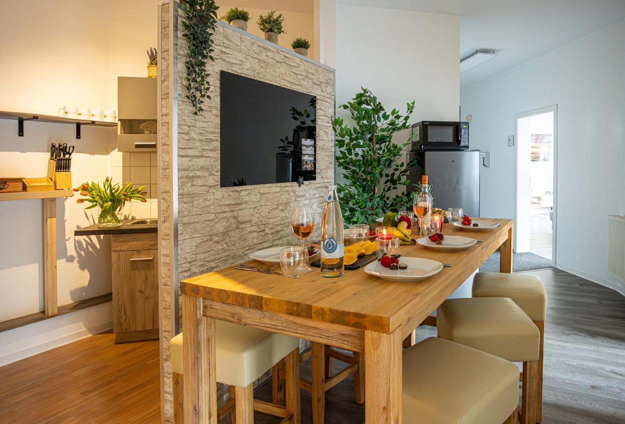 Luxus City Apartment Sauna Balkon Kueche Zentral Росток Экстерьер фото